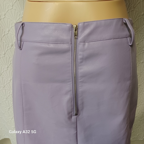 Miami For Francesca.s Size L Purple A-Line Mini Skirt with Slit - Picture 6 of 13